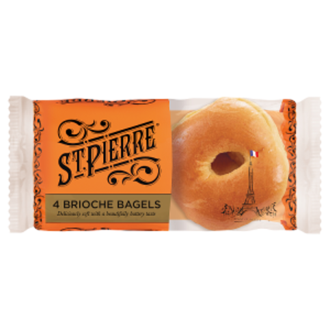 St Pierre 4 Brioche Bagels Pre-Sliced - Premier Ravensdale