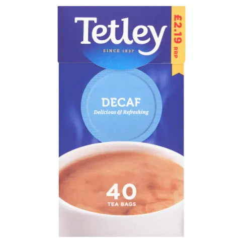 Tetley Decaf 40 Tea Bags 125g