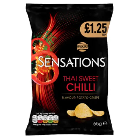 Walkers Sensations Thai Sweet Chilli Crisps 65g - Premier Ravensdale