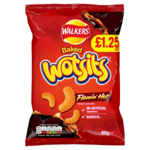 Walkers Wotsits Flamin' Hot Snacks 60g