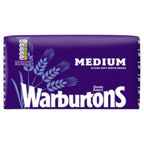 Warburtons Medium Sliced Soft White Bread 800g - Premier Ravensdale