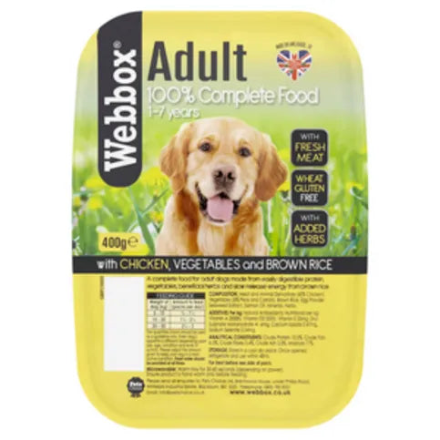 Webbox Adult 1-7 Years With Chicken Veg & Brown Rice 400g