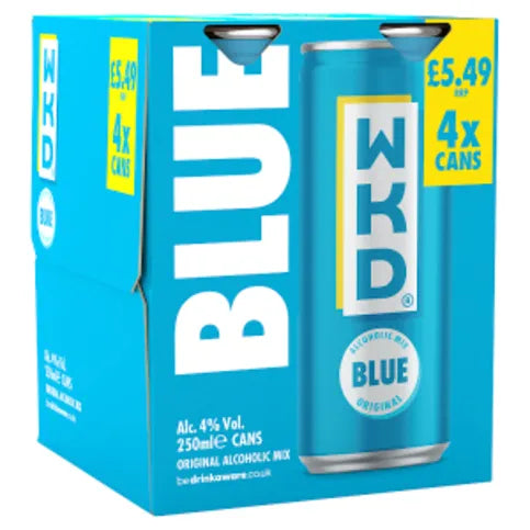 WKD Alcoholic Mix Blue Original 4 x 250ml - Premier Ravensdale