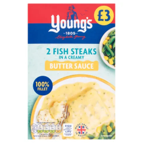 Young's 2 Fish Steaks in a Creamy Butter Sauce 280g - Premier Ravensdale