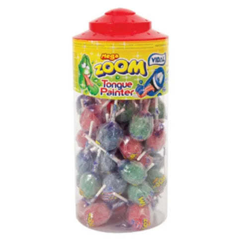 Zoom Tongue Painter Lollies 30g