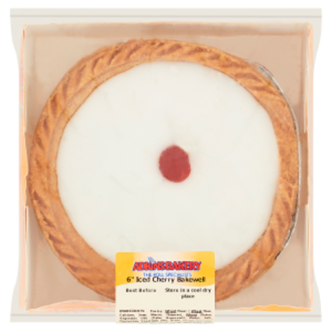 Adkins Bakery 6 Iced Cherry Bakewell - Premier Ravensdale