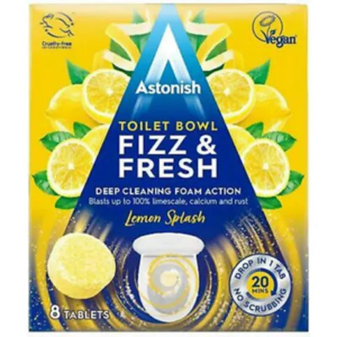 Astonish Fizz & Flash Lemon Splash 8 Tabsv