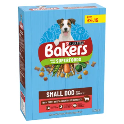 Bakers Small Dog 100% Complete with Tasty Beef & Country Vegetables 1.1kg