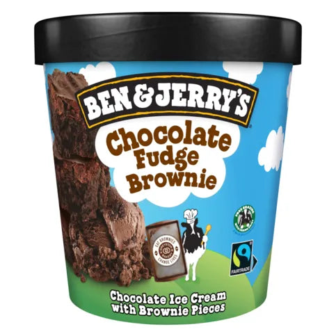 Ben & Jerry's Chocolate Fudge Brownie Ice Cream Dessert Tub 465ml