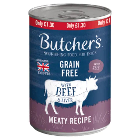 Butcher's Nourishing Food for Dogs with Beef & Liver 400g
