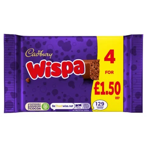 Cadbury Wispa 4 x 23.7g (94.8g)