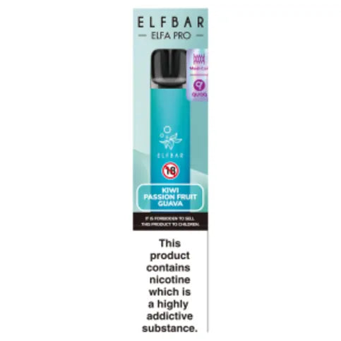 ELFBAR ELFA PRO 2ml Prefilled Pod Starter Kit 1-1 500mAh 2% Nic Kiwi Passion Fruit Guava