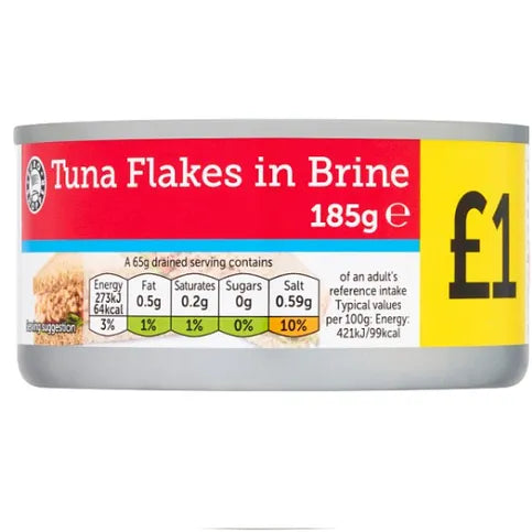 Euro Shopper Tuna Flakes in Brine 185g
