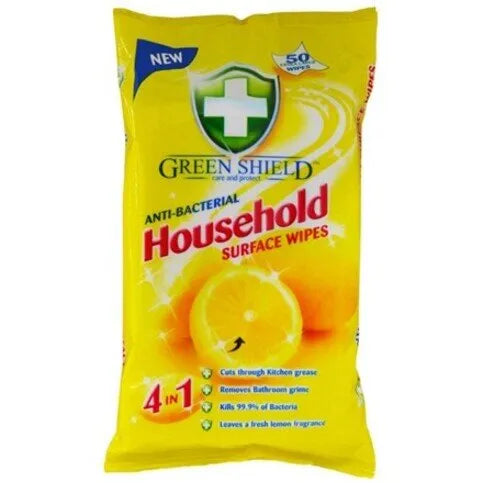Green Shield Anti-Bacterial Household Surface Wipes 70 Pack