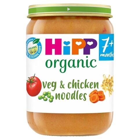 HiPP Organic Veg & Chicken Noodles Baby Food Jar 7+ Months 190g - Premier Ravensdale
