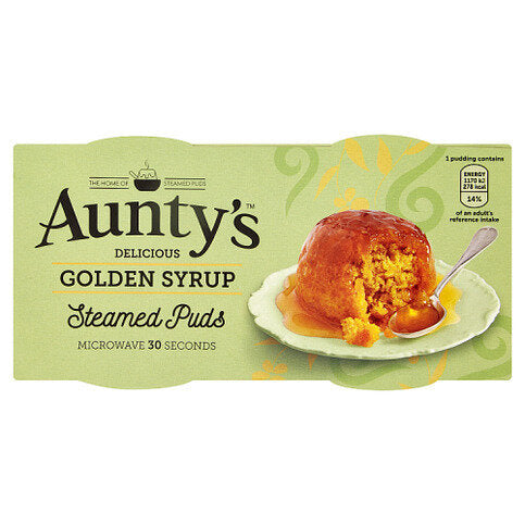 Aunty's Delicious Golden Syrup Steamed Puds 2 x 95g - Premier Ravensdale