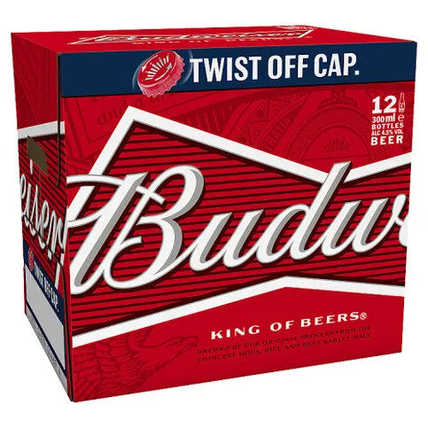 Budweiser Lager Beer Bottles 12 x 300ml