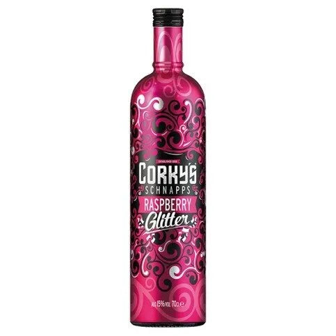 Corky's Schnapps Raspberry Glitter 70cl