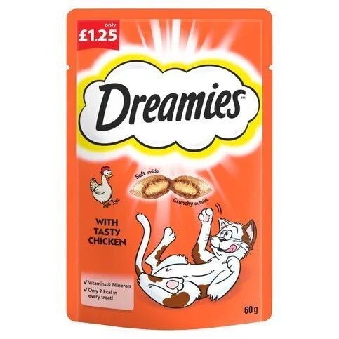 Dreamies Cat Treats With Chicken 60g