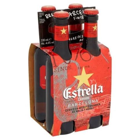 Estrella Damm Premium Lager Beer 4 x 330ml