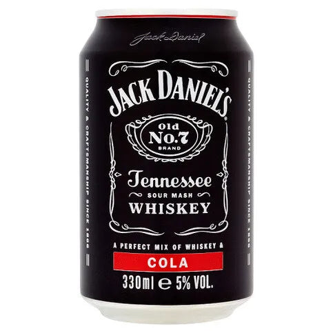 Jack Daniel's Tennessee Whiskey Cola 330ml