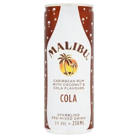 Malibu Cola Sparkling Pre-Mixed Drink 250ml