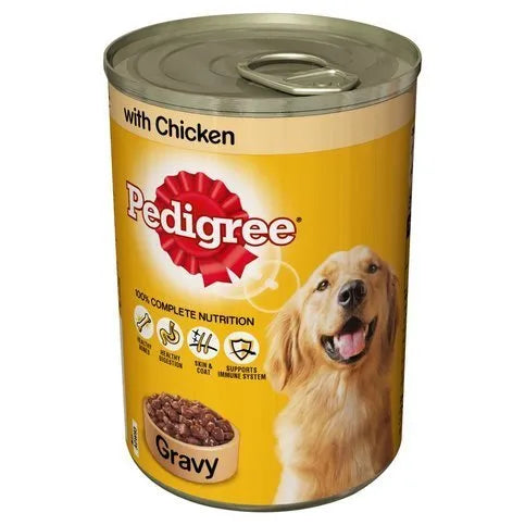 Pedigree Adult Wet Dog Food Tin Chicken in Gravy 400g