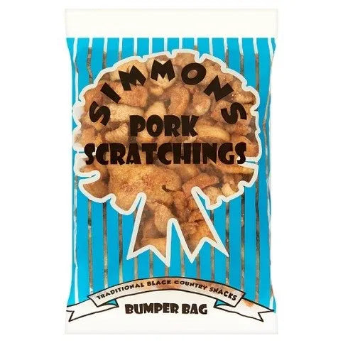 Simmons Pork Scratchings salr n vin 180g