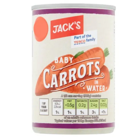 Jacks Baby Carrots In Water 300g