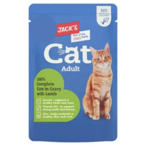 Jacks Cat Cuts Lamb 100g