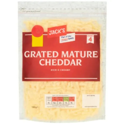Jacks Grated Mature Cheddar 180g