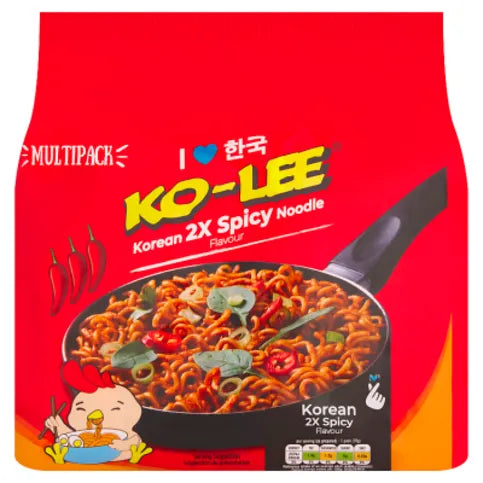 Ko-Lee Korean 2x Spicy Flavour Noodle 4 x 70g