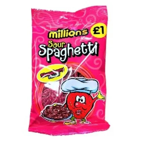 Millions Sour Spaghetti Strawberry