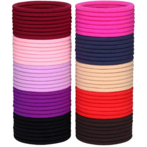 Multi Colour Elastic Hair Bands 4mm