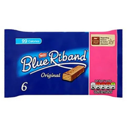 Blue Riband Milk Chocolate Wafer Biscuit Bar Multipack 6 Pack