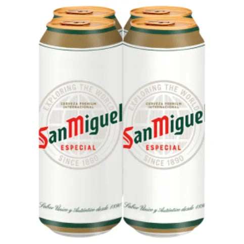 San Miguel Premium Lager Beer 4 x 500ml Cans