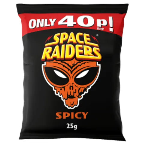 Space Raiders Spicy Flavour Cosmic Corn Snacks 25g