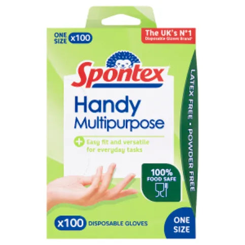 Spontex 100 Handy Multipurpose Disposable Gloves