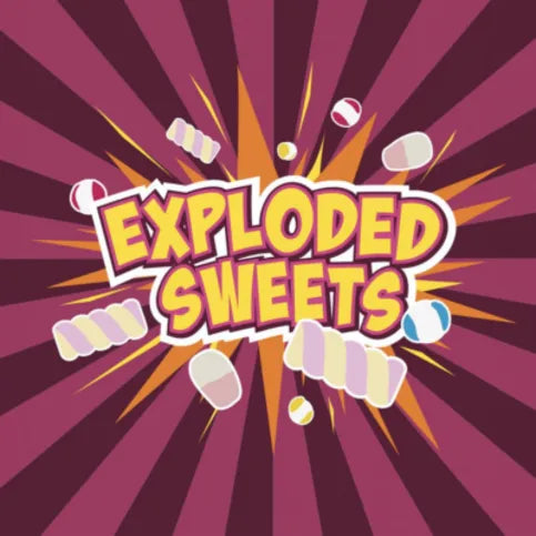 Exploded Sweets Freeze Dried Sweets Freezie Bag Blue Mix 120g