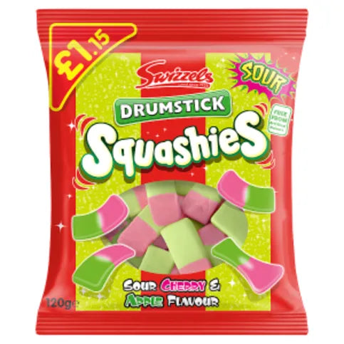Swizzels Drumstick Squashies Sour Cherry & Apple  Flavour 120g
