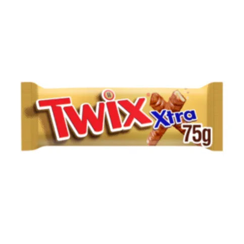 Twix Xtra Milk Chocolate Biscuit Twin Bars 75g