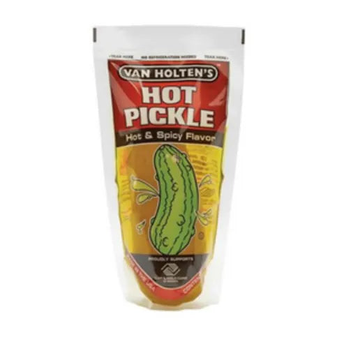 Van Holtens Hot Pickle Hot & Spicy Jumbo Pickle In A Pouch 140g