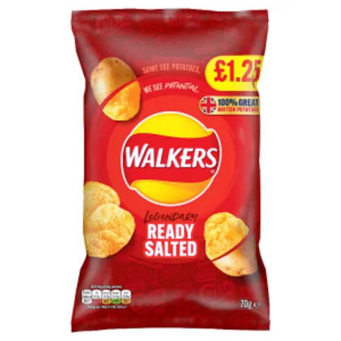 Walkers Ready Salted Crisps 70g