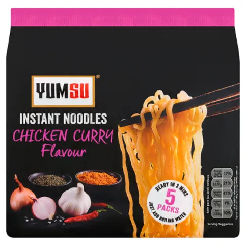 Yumsu Instant Noodles Chicken Curry Flavour 5 x 70g